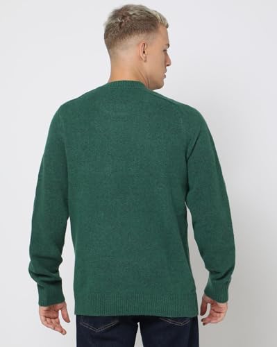 GAP Men Regular Fit Crew-Neck Pullover, Green, S