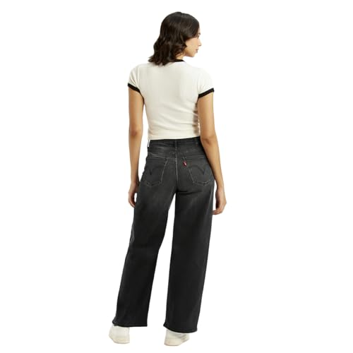 Levi's Women's Black Flared Fit High-Rise Jeans, 1002, 26
