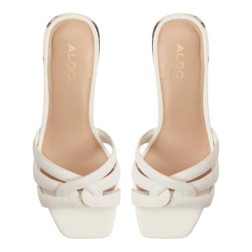 Aldo HANNE White Ladies Block Heel Sandals