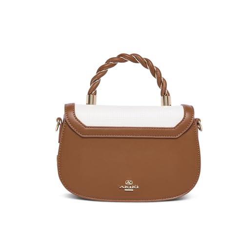 Akiki London Women's Trinity Flap Small Satchel Bag | Satchel Handbag for Work | Ladies Purse | Stylish Shoulder Bag | Gift for Women