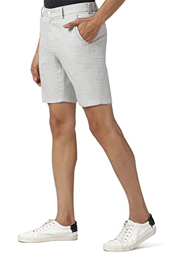 Peter England Men's Chino Shorts (PESROSLFA99817_Grey_L)
