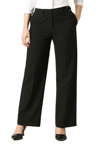 Women Black Solid Formal Trousers