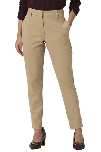 Van Heusen Women's Regular Casual Pants (VWTFFRGPV68610_Beige