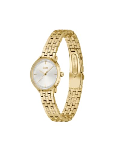 Boss Lucia Qtz Basic Slim Silver White Round Dial Women's Watch- 1502835
