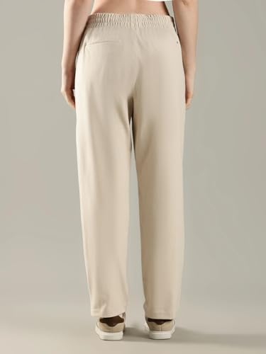 Relaxed Fit Solid Mid Rise Trouser