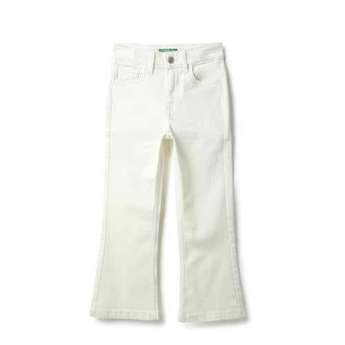 United Colors of Benetton Baby-Girl's Bootcut Jeans (25A4DENC0600I101_White