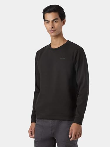 Pepe Jeans Black Solid Mens Long Sleeves Sweatshirts