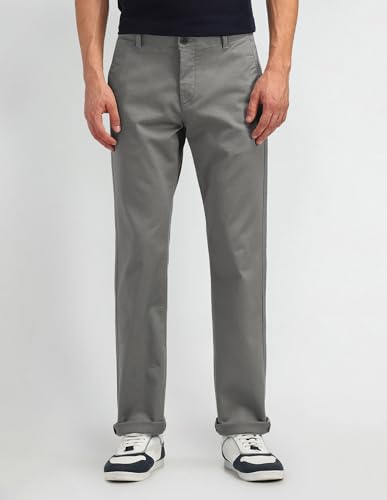 Arrow Sports Men's Regular Casual Pants (ASAITR2526_Medium Green