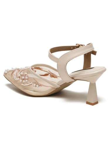Flat n Heels Womens Beige Pumps FnH 1065-BG