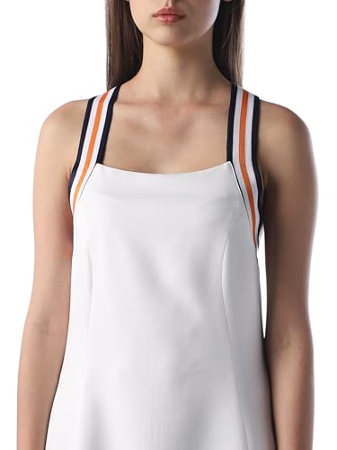ONLY Women's Solid Fit and Flare White Dress