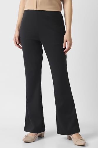 Women Black Solid Formal Trousers