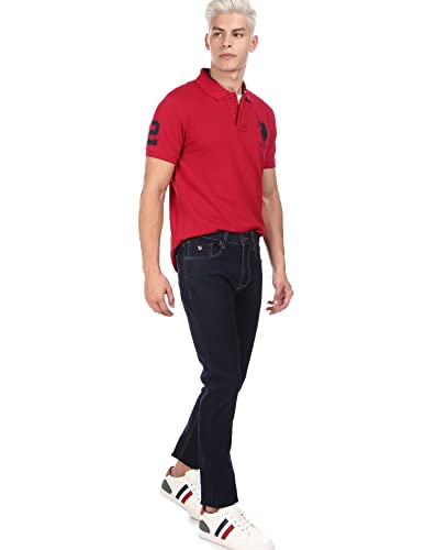 U.S. POLO ASSN. Men's Slim Fit Jeans (UDJC0039_Blue_34W x 33L) | Rise Style: Low Rise