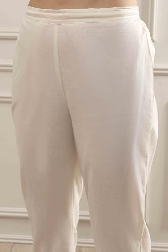 Biba Women's Cotton Kurta Set (SKDASRT31429AW25OWHT_Off White