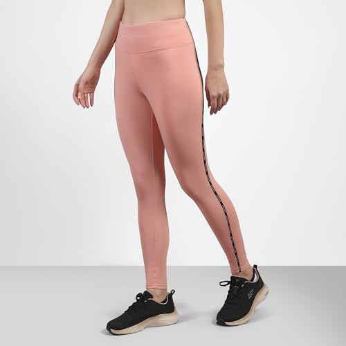 Skechers Women Branded Tape Applique Purple Leggings