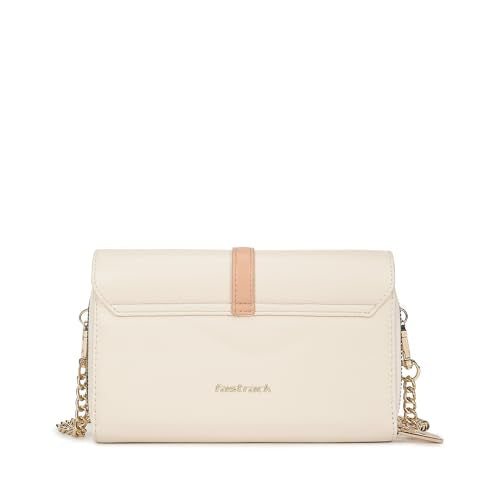 Fastrack Buckle Belle Sling | Faux-Leather Women’s Handbag | Buckle-Detail Flap, Two Compartments, Card Slots, Zipper Pocket & Chain Strap