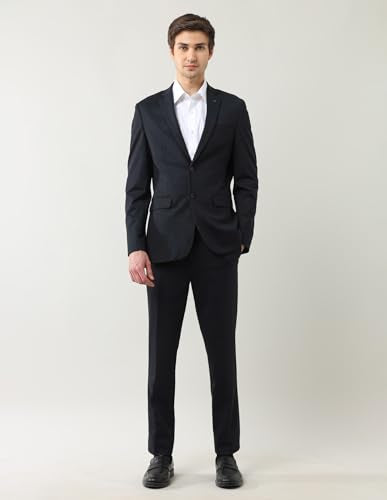 Arrow Men's Nylon Business Suit Pants Set (ARAJSU5529_Navy