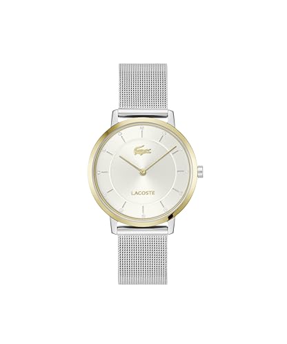 Lacoste Crocorigin Qtz Basic Slim Silver Round Dial Women's Watch- 2001472