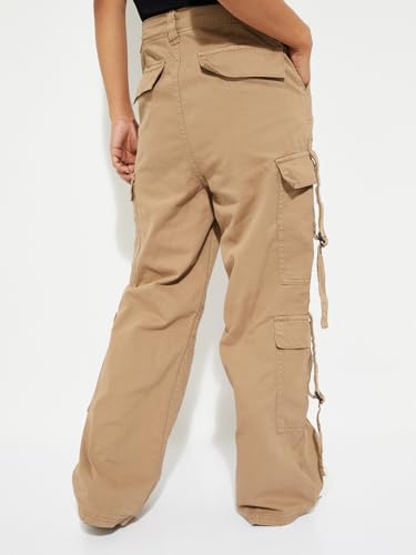 Max URB_N Women Solid Cargos (Brown_32)