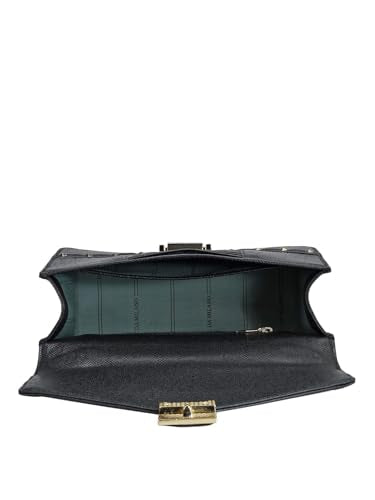 Da Milano Genuine Leather Black Shoulder Bag (00588C) (Small)