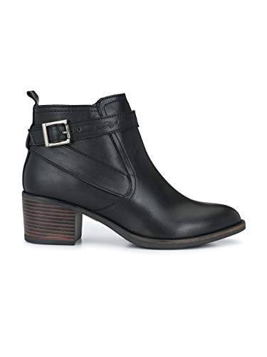 Delize Women mid Heel, Pointed Toe Ankle Boots (36, Black)