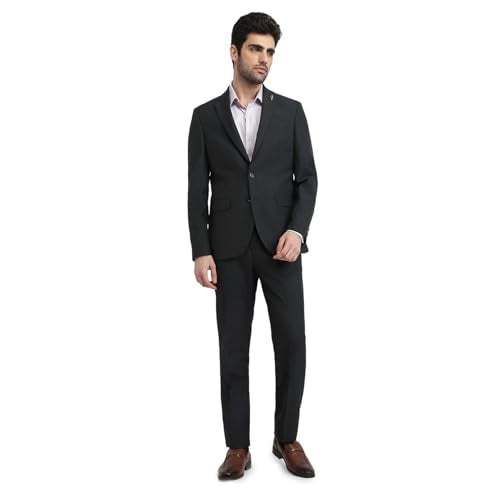 Raymond Grey Checks Pattern Men Suit