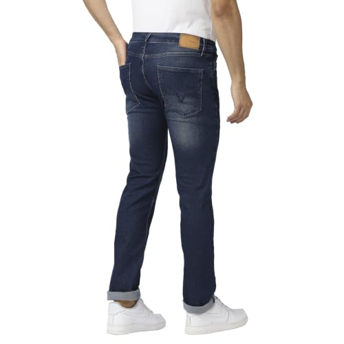 Pepe Jeans Men's Mid Rise Slim Fit Jeans Dark Indigo