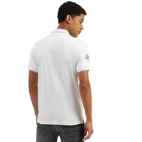 UNITED COLORS OF BENETTON Regular Fit Polo Neck Solid T-Shirt (Size: XL)-25P3059J3340I101 Blue