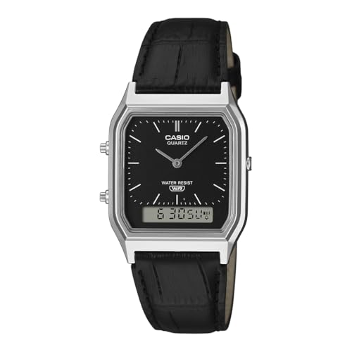Casio Vintage AQ-230EL-1ADF Analog-Digital Black Dial Unisex (D416)