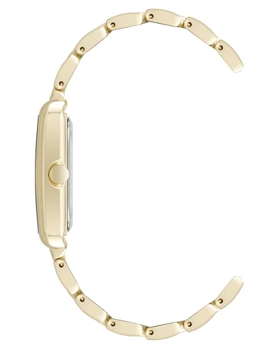 Nine West Women's Bracelet Watch, Analog Display, Gold-Tone Metal Band, Limited Movement, Mineral Crystal Lens