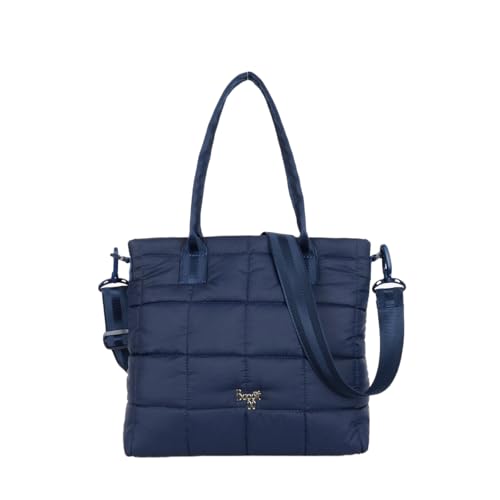 Baggit Women Blue Tote Handbag Large Size | Ladies Stylish Casual Purse Bag