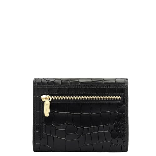 Da Milano Premium Leather Wallet for Women | Multi Compartment Travel Wallet - Black