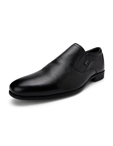 Lee Cooper Men's LC7145E Leather Formal Shoes_Black_40EU