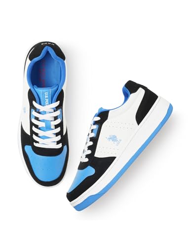 U.S. POLO ASSN. Men Oakley Blue Retro Court Sneakers - (UK11) (US12) (2FD23603B11)
