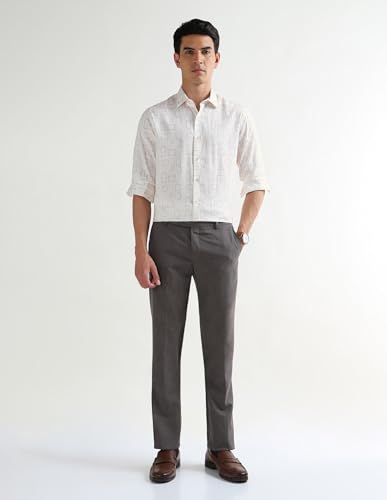 Arrow Beige Formal Shirt_ARAEOSH3080_40