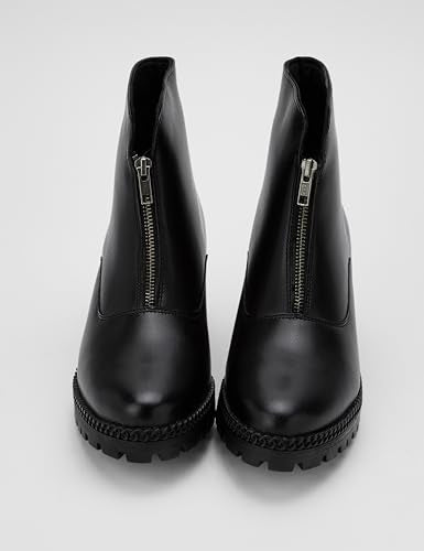 Elle Women's Zip Boots,Black,UK-5