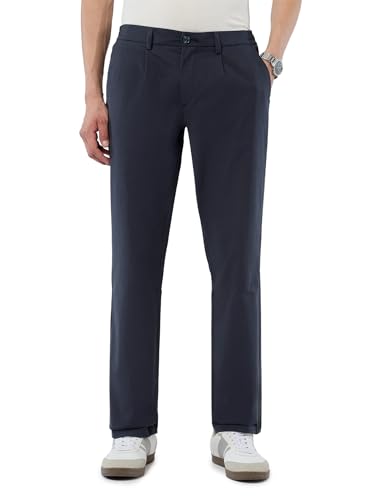U.S.Polo Association Men's Mid Rise Riley Straight Fit Trousers (USTRO044R_Navy_40)