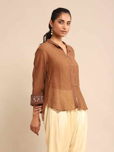 Ritu Kumar Brown Solid Shirt
