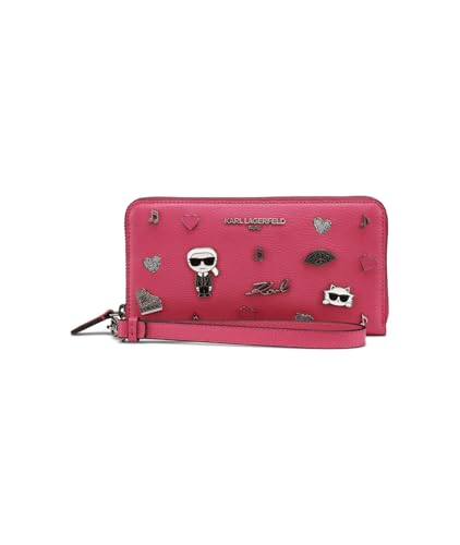 KARL LAGERFELD Women's Jacqueline SLG Wallet, Fuchsia, Medium, Jacqueline Slg Wallet