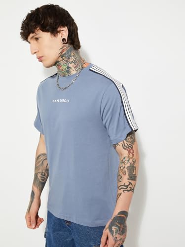 Max Men's Regular Fit T-Shirt (UBCKHS711CT_Blue