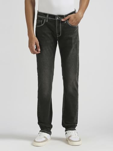 Pepe Jeans Men's Mid Rise Slim Fit Jeans Black