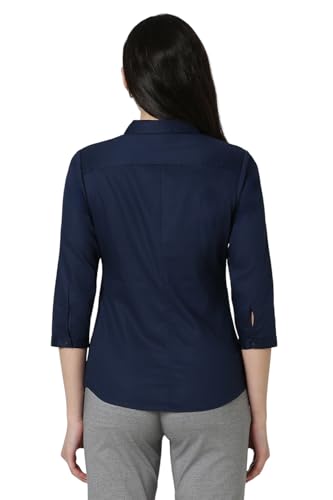 Van Heusen Women's Regular Fit Shirt (VWS4CRGFW06071_Navy