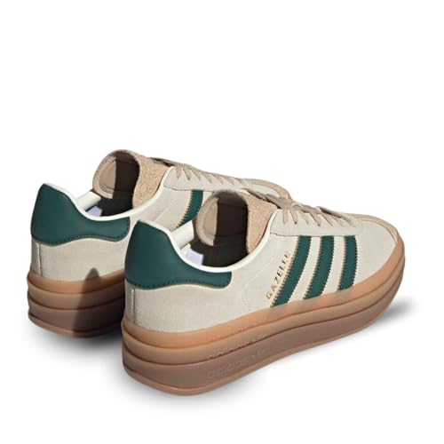 adidas Originals Women Suede Gazelle Bold W Casual Shoe CWHITE/CGREEN/MAGBEI (UK-5)