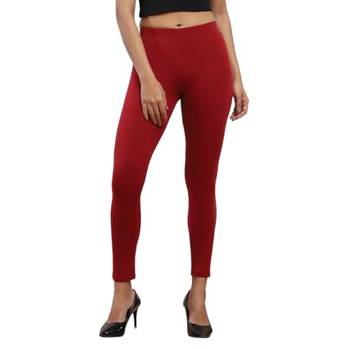 Biba Women Solid Bottom WEAR(Bottom WEAR002B_Maroon_XXL)