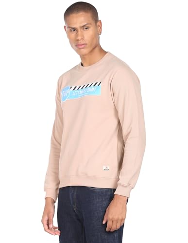 Crew Neck Typographic Print Sweatshirt