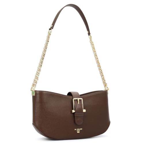 Da Milano Leather Shoulder Bag for Women - Brown (01502OL)