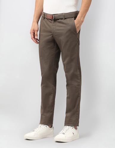 U.S.Polo ASSN. Men's Slim Casual Pants (USTRO161D_Brown
