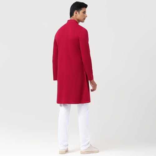 Men's Full Sleeve Knee Length Slim Fit Kurta