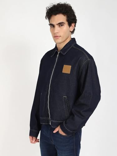 Solid Relaxed Fit Cotton Jacket