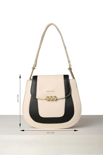 Women Beige Print Casual Sling Bag