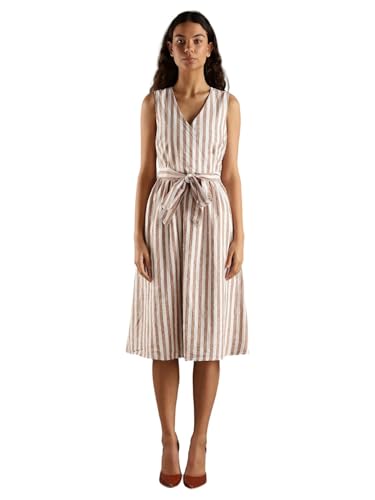 Cotton Wrap Neck A-Line Dress